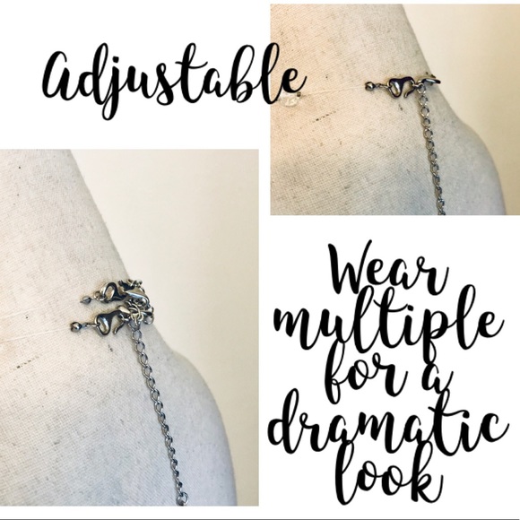 BoHo Handmade Adjustable Beaded Necklace - Clear - Picture 4 of 8